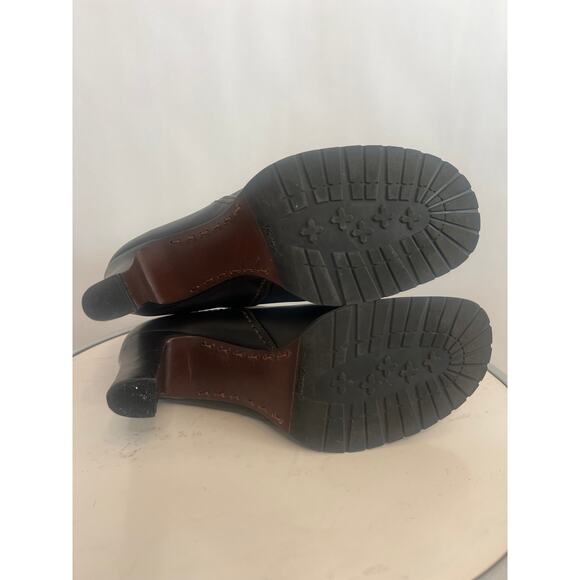 COLE HAAN Country Brown
Leather Block Heel Ankle Boots
Y2K Size 9B Pull On - Picture 6 of 9